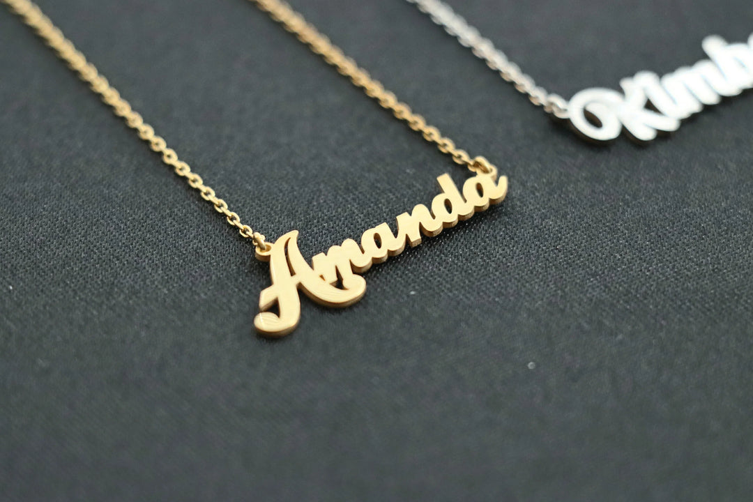 Carrie Name Necklace, Customized Carrie Font Nameplate, Personalized Carrie Style Name Pendant, Carrie Style Necklace Cable Box Or Figaro-Lucasgift