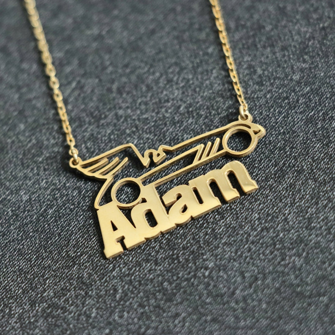 Race Car Necklace Personalized, Customized Gift For Car Lover, Car Guy Gift, Driver Gifts, Personalized Gifts For Him, Car Pendant Jewelry-Lucasgift