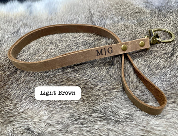 Personalized Leather Lanyard , Real Leather, Same Day Shipping, Free Shipping US-Lucasgift