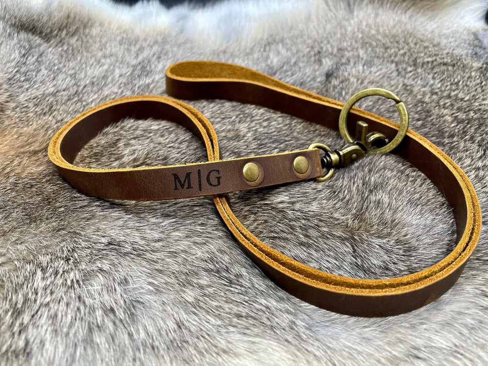 Personalized Leather Lanyard , Real Leather, Same Day Shipping, Free Shipping US- on Lucasgift