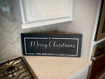 Personalized Christmas Wood Sign