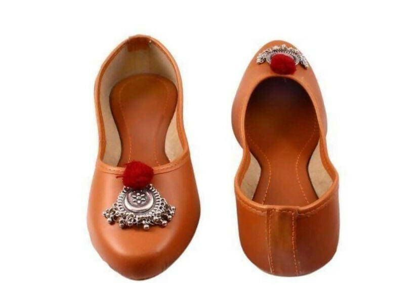 Brown Buckle Jutti: Handmade Punjabi Khussa Shoes- on Lucasgift