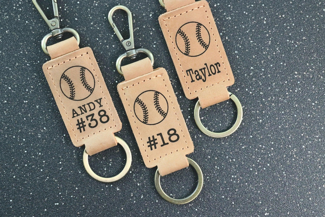 Baseball Key Chain | Baseball bag Tag | Custom for Baseball Game | Gift for Baseball Team | Gift for Athlete | Backpack Keychain- on Lucasgift