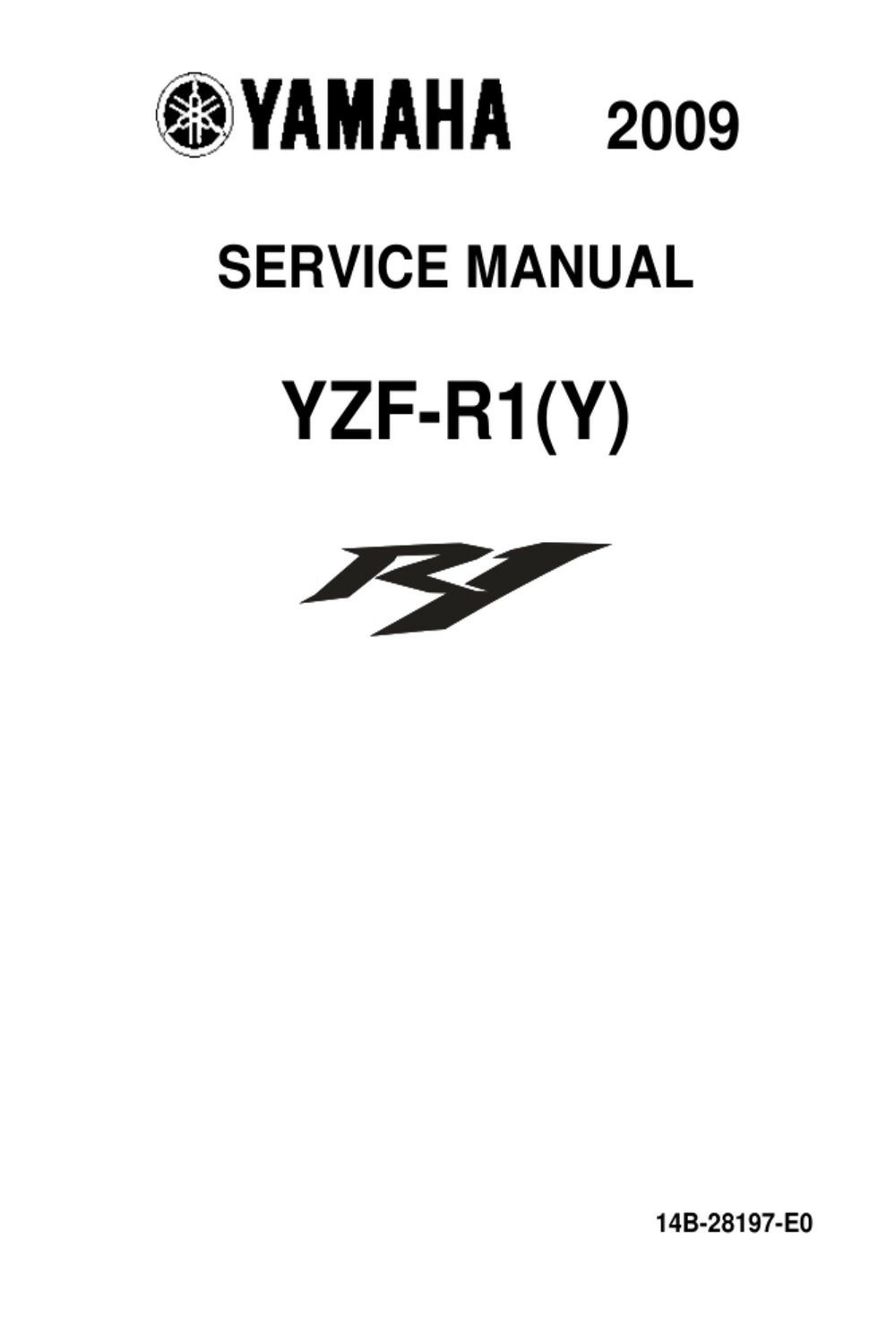 YAMAHA YZF-R1 2009 CROSS PLANE CRANK BIG BANG Service MANUAL- on Lucasgift