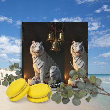 The White Tiger's Candlelit Celebration Canvas