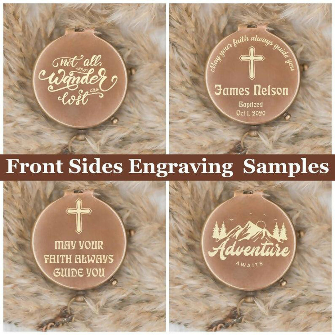 Baptism Gift Boy, First Communion Gift, First Holy Communion Gift, Confirmation Gift for Boy, Engraved Nautical Compass, Christmas Gifts- on Lucasgift