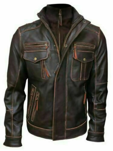 Men's Handmade Leather Jacket – Premium Genuine Leather Motorcycle Jacket
