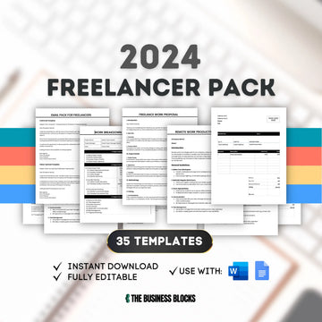 Freelancer Pack Document Templates Freelancer Toolkit Virtual Assistant Templates Remote Work Agreements Creative Freelancer Forms Bundle- on Lucasgift