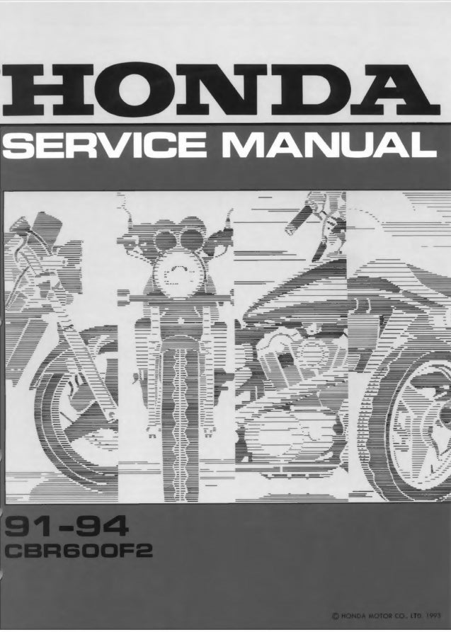 Honda CBR 600F2 Service Manual 1991-1994