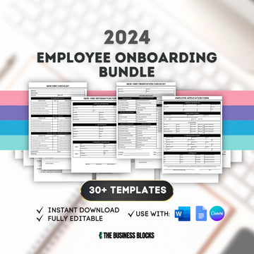 Employee Onboarding Template New Hire Checklist Employee Handbook Training Manual Onboarding Checklist New Hire Packet Job Application- on Lucasgift