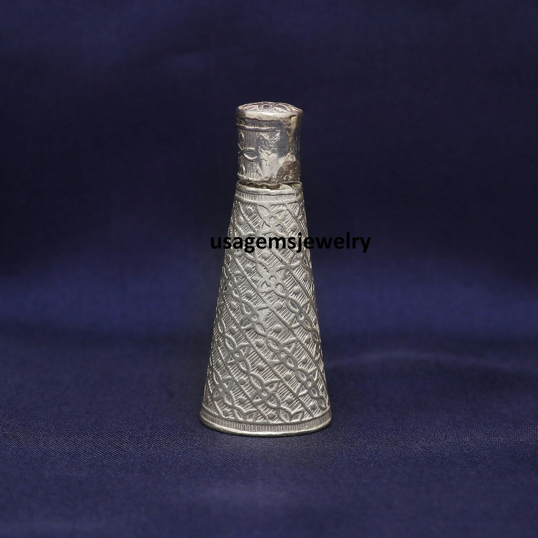 Pure Silver Sindoor Dani with Stick | Chandi Sindoor Box for Women | Traditional Kumkum Container | Wedding & Festive Gift BJ1004- on Lucasgift