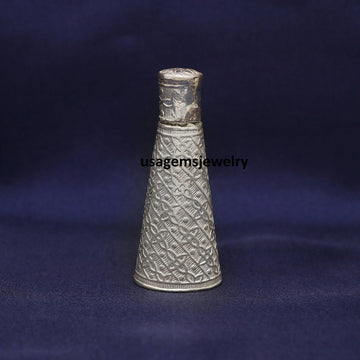 Pure Silver Sindoor Dani with Stick | Chandi Sindoor Box for Women | Traditional Kumkum Container | Wedding & Festive Gift BJ1004- on Lucasgift