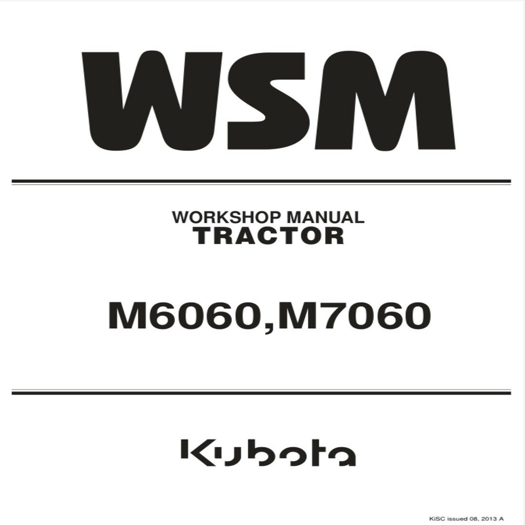 KUBOTA M6060 M7060 TRACTOR SERVICE REPAIR WORKSHOP MANUAL