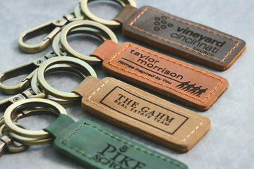 Business Logo Keychain, Custom Leather Keychain- on Lucasgift