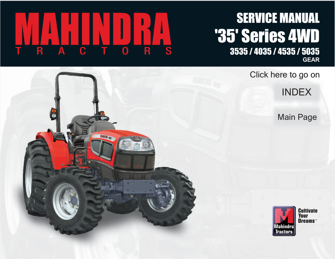 MAHINDRA 4035 TRACTOR MANUAL SERVICE PARTS SHOP REPAIR- on Lucasgift
