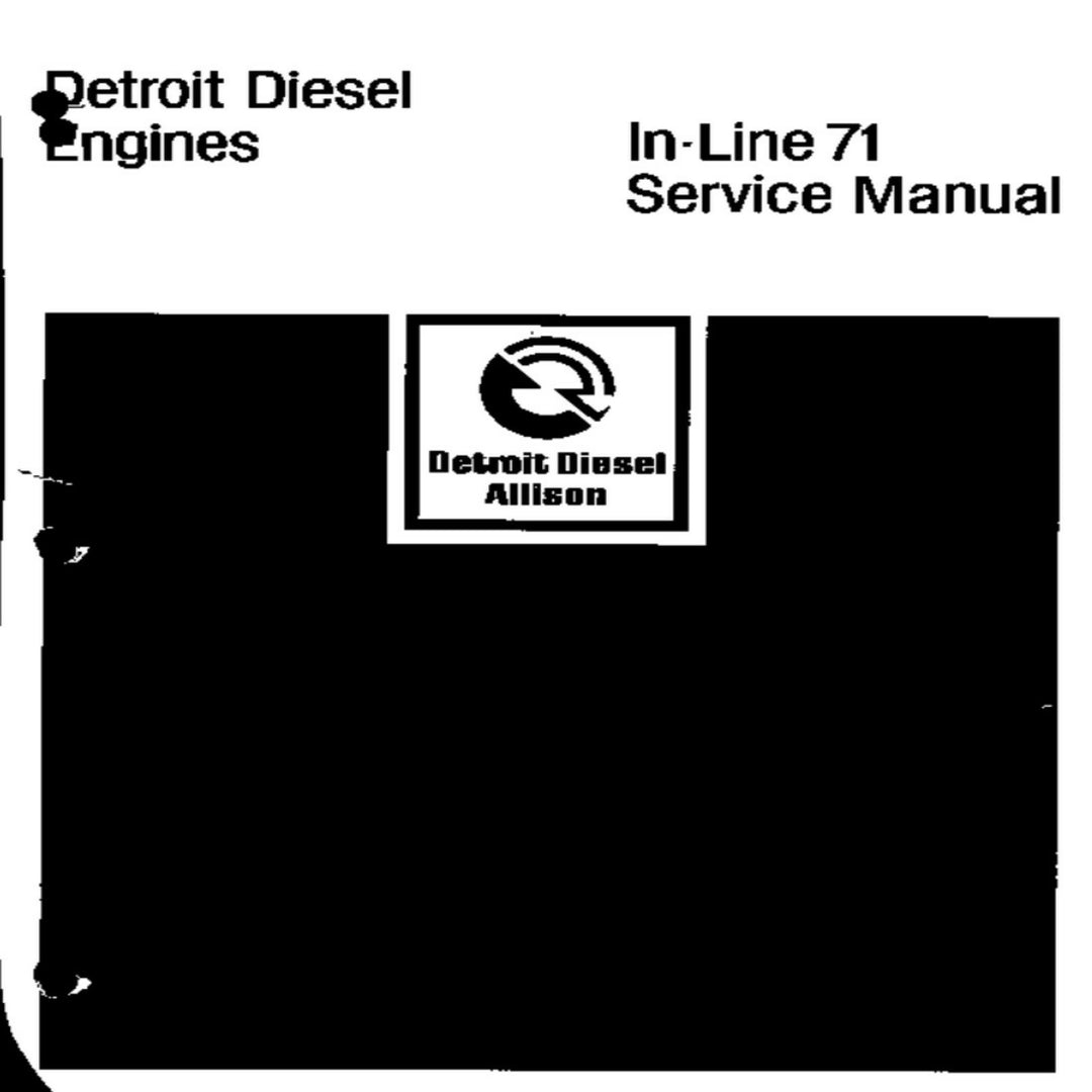 Detroit Diesel inline 71 Service Workshop Repair Manual