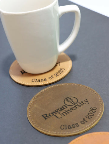 Pack of 8 LEATHER UNIVERSITY COASTERS for Graduation Gift- on Lucasgift