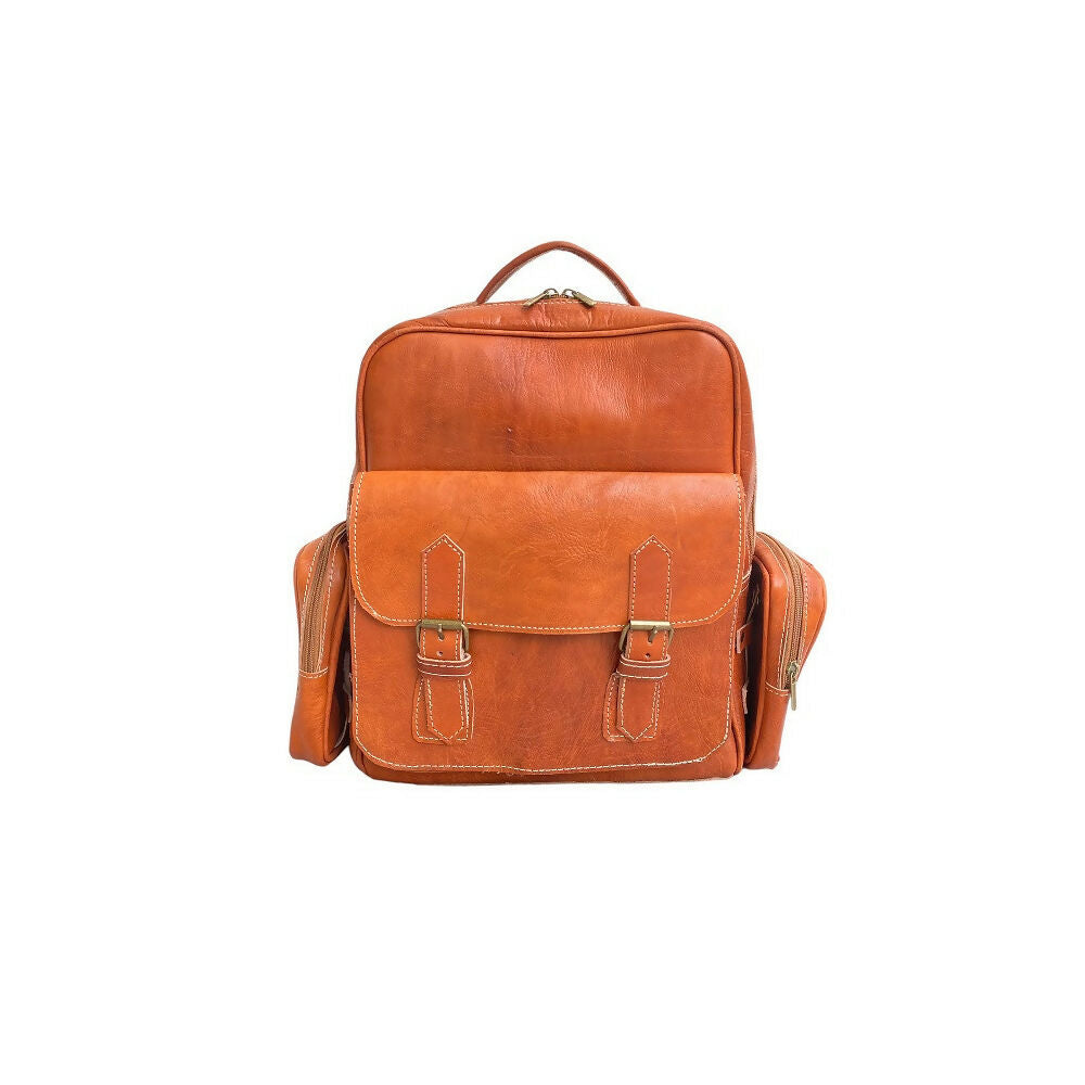 Moroccan Handcrafted Leather Backpack - Ready for All Your Adventures- on Lucasgift