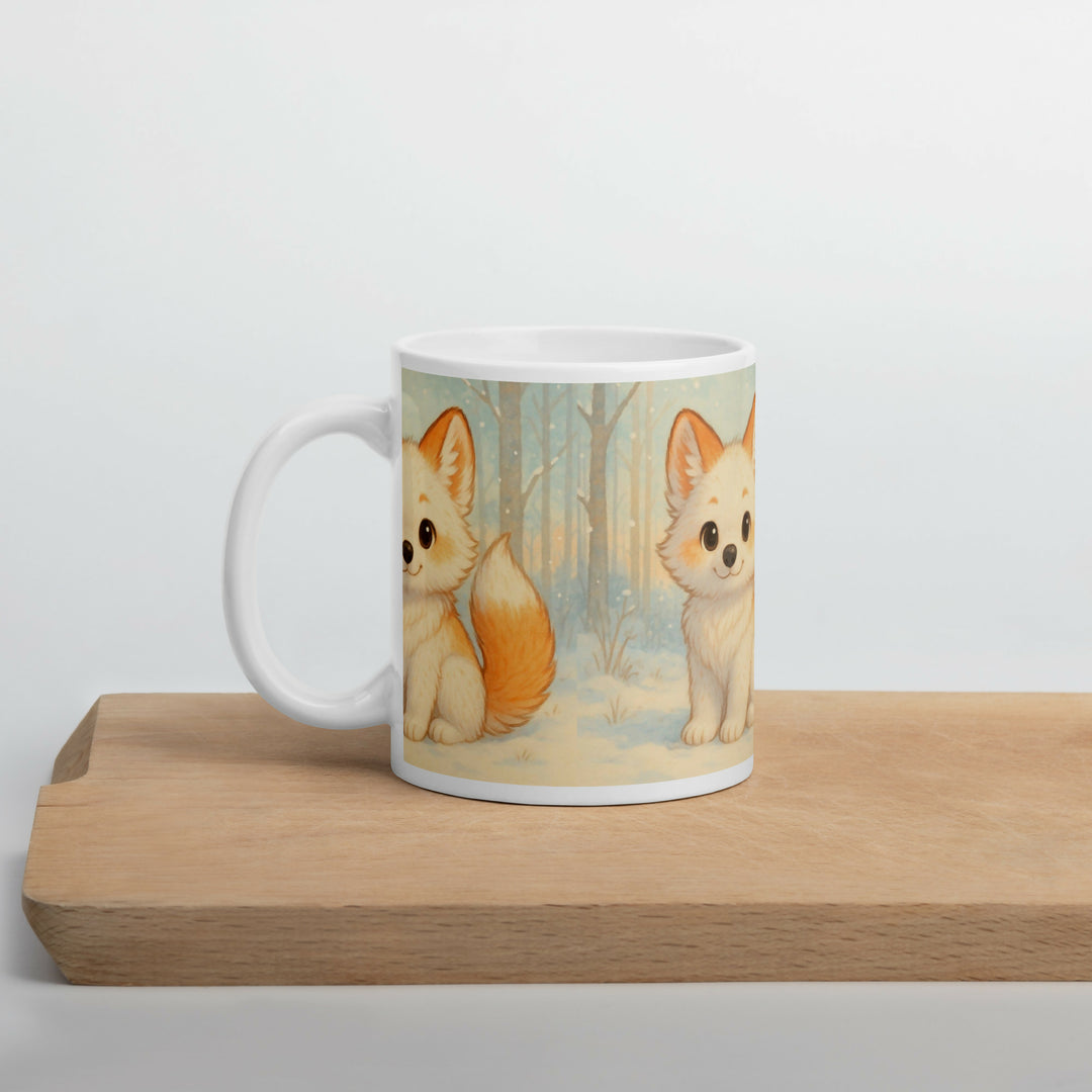 Frosty Forest Friend – Cute Fox Mug- on Lucasgift