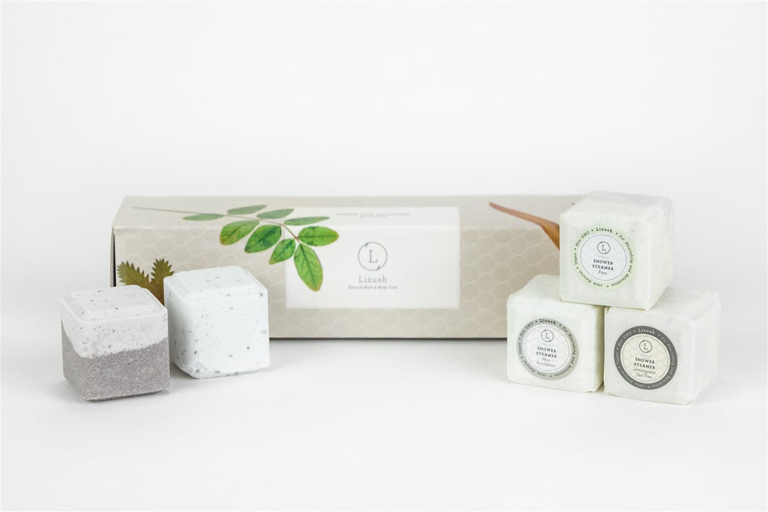 Earthy Shower Steamer, Refreshing Gift Box for Men and Women, Set of 5 Shower Steamers-No-5 steamers on Lucasgift