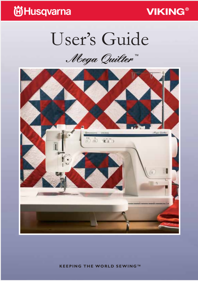 Husqvarna VIKING Mega Quilter INSTRUCTION Book USER'S OPERATING MANUAL- on Lucasgift