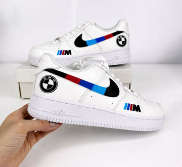 Custom BMW AF1 Sneakers, Hand Painted Personalized Shoes