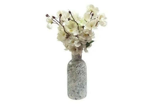 Marble Textured Cylindrical Flower Vase- on Lucasgift