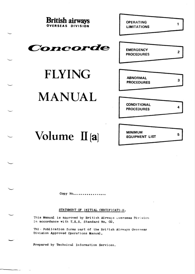 Concorde Flying Manual VOLUME 1 & 2- on Lucasgift