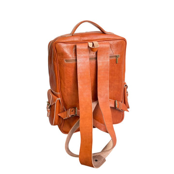 Traditional Berber Style Real Leather Rucksack - Handmade Morocco Travel Bag- on Lucasgift