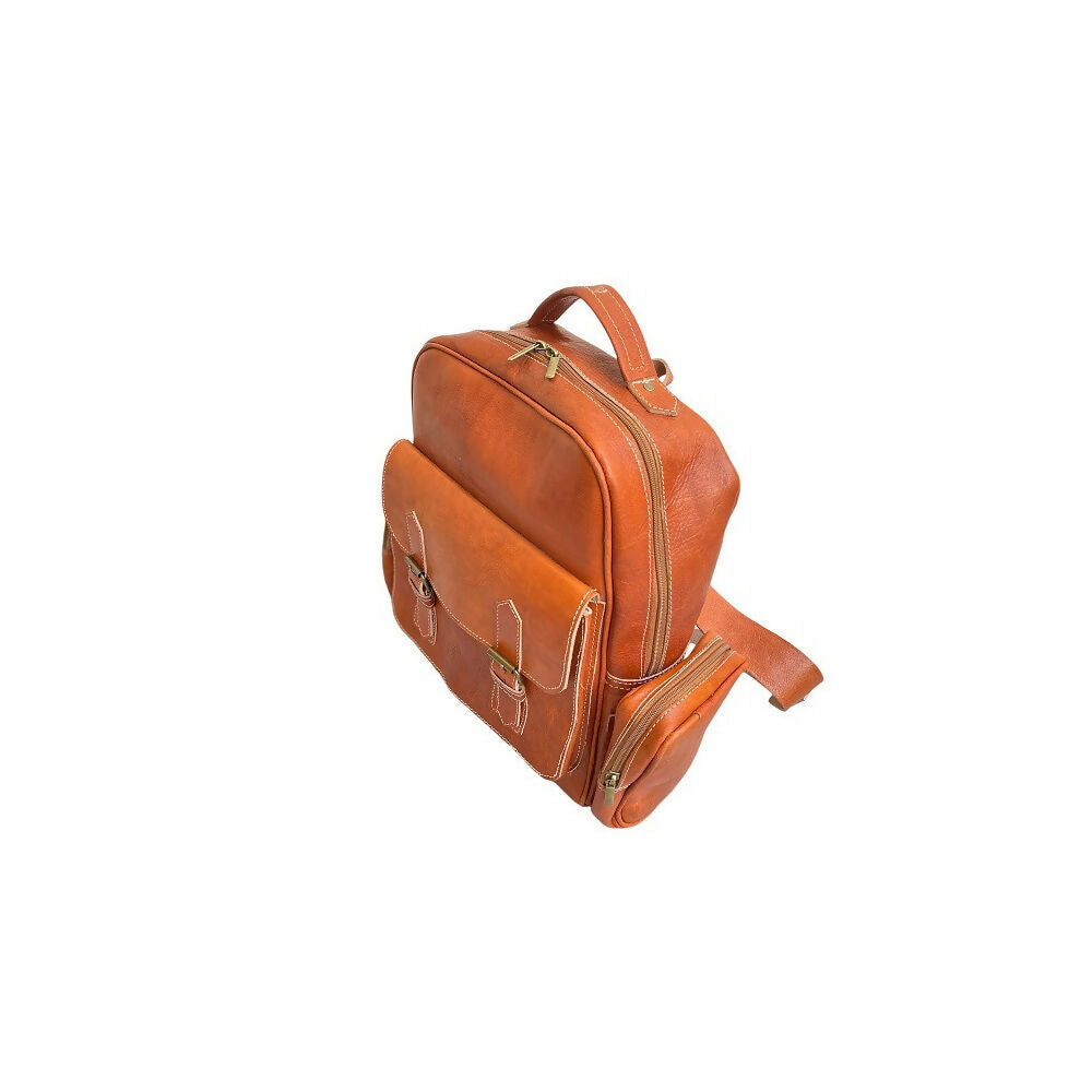 Moroccan Handcrafted Leather Backpack - Ready for All Your Adventures- on Lucasgift