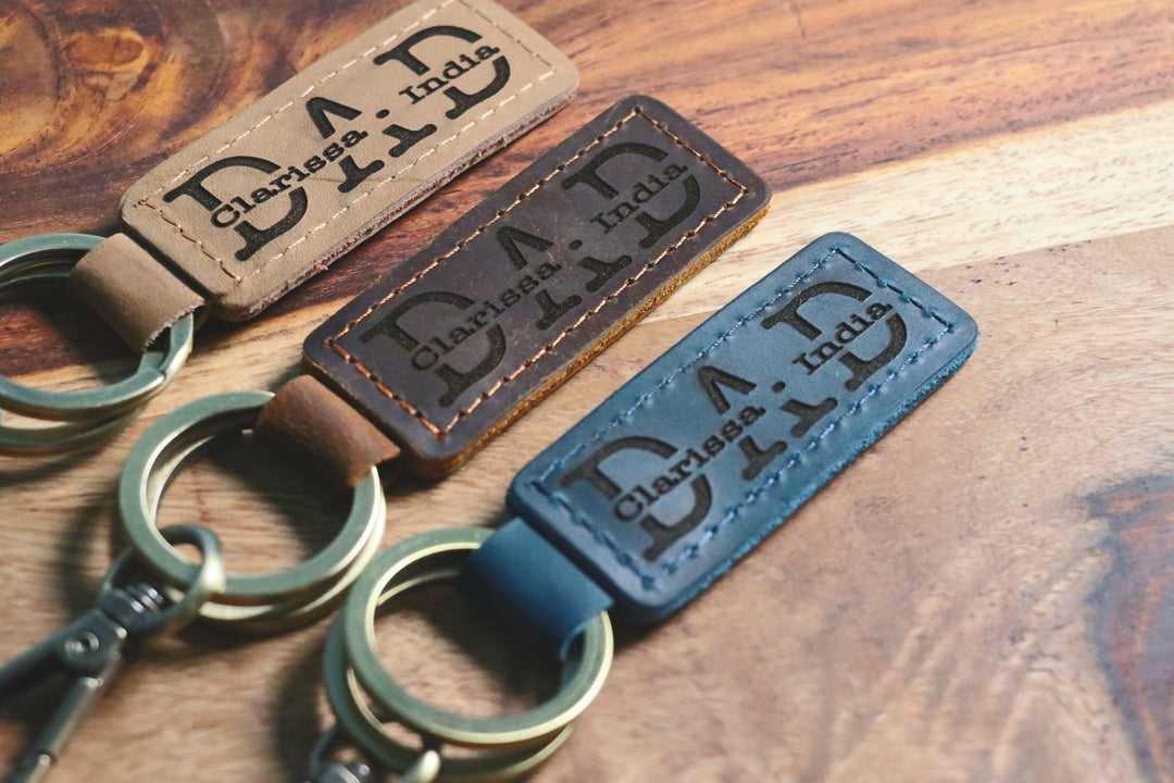 Personalized Dad Keychain, New Dad Gift, Engraved Dad Keychain, Fathers Day Keychain, First Fathers Day-Lucasgift