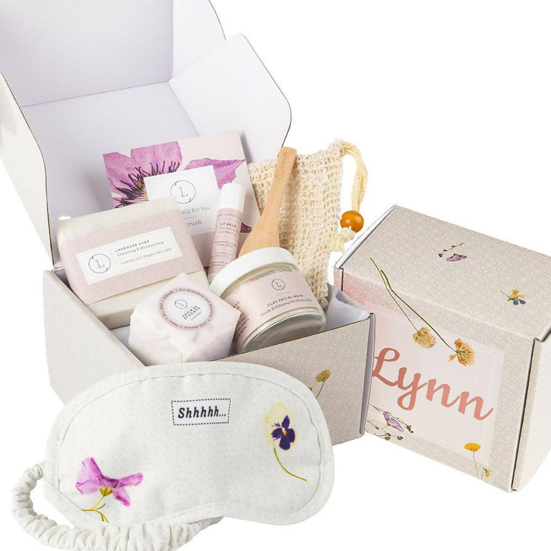 Customized Appreciation gift box - Lavender bath and body set, Natural skincare- on Lucasgift