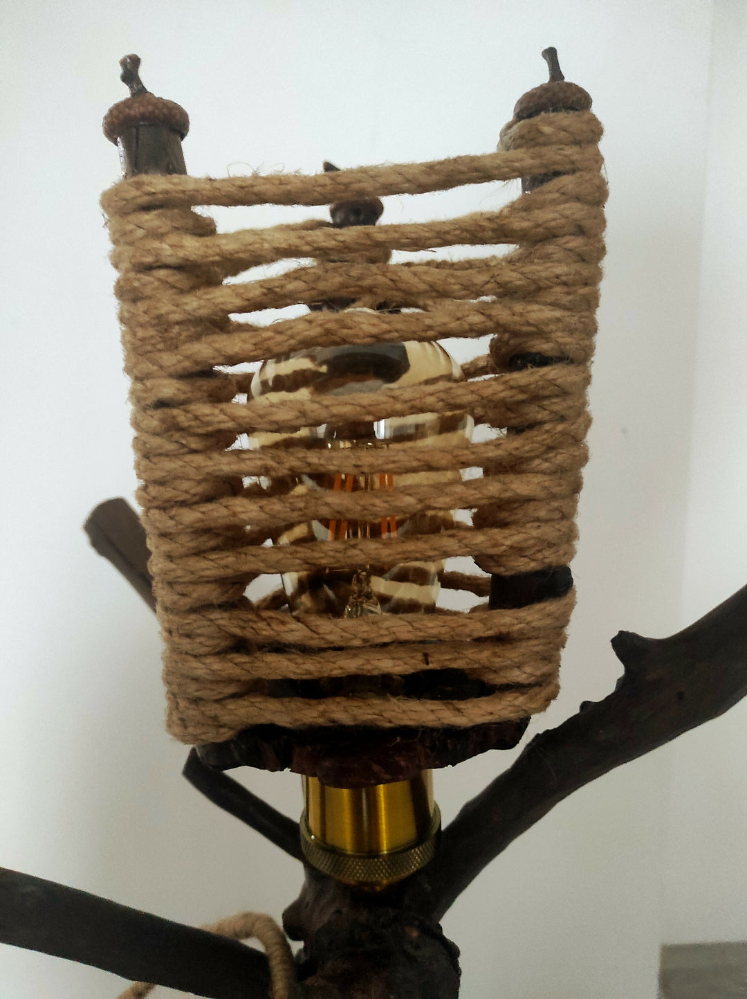 Forest Guardian Lamp | Handmade Driftwood Table Lamp | Rustic Woodland Lighting- on Lucasgift
