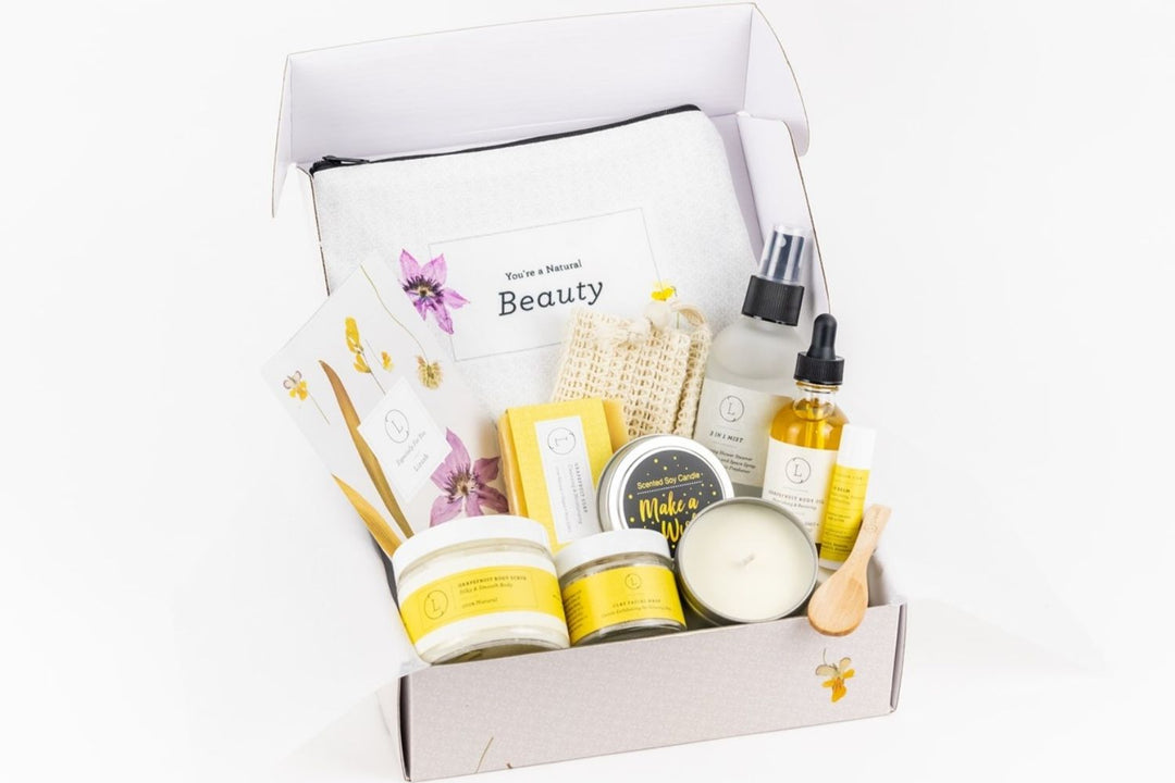 Citrus Care Package, Handmade Natural Bath and Body Gift Box, Thank You Gift,Mother's day Gift box, Holiday spa box-No- on Lucasgift