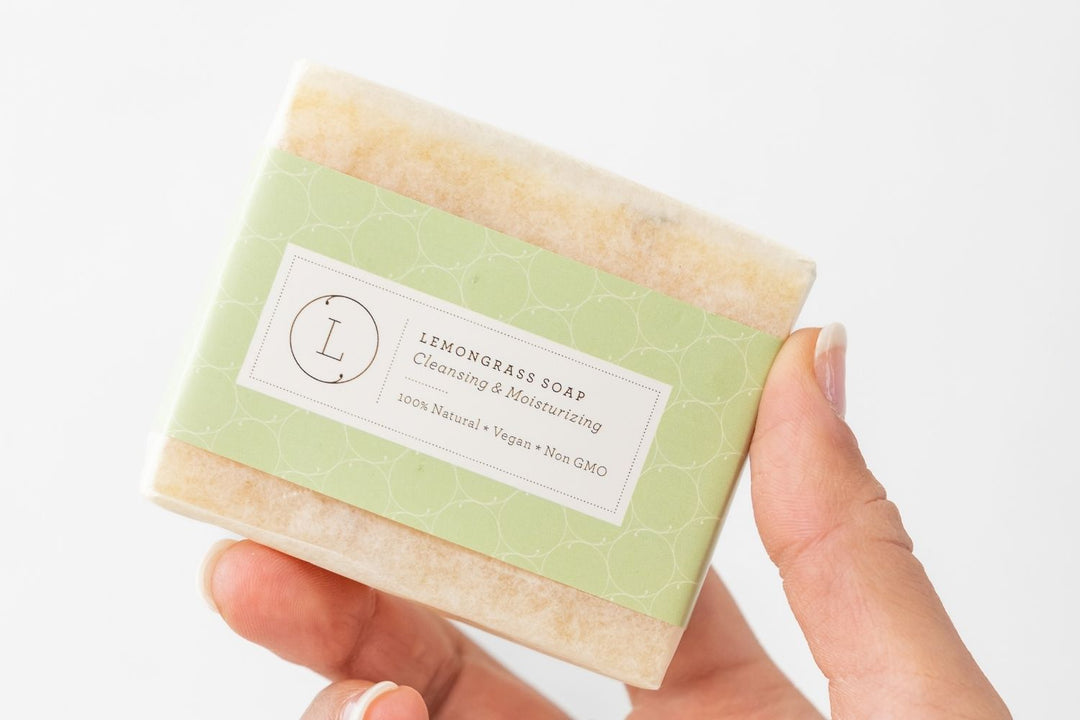 2 x Lemongrass Soap, Handmade Body Soap Gift- on Lucasgift
