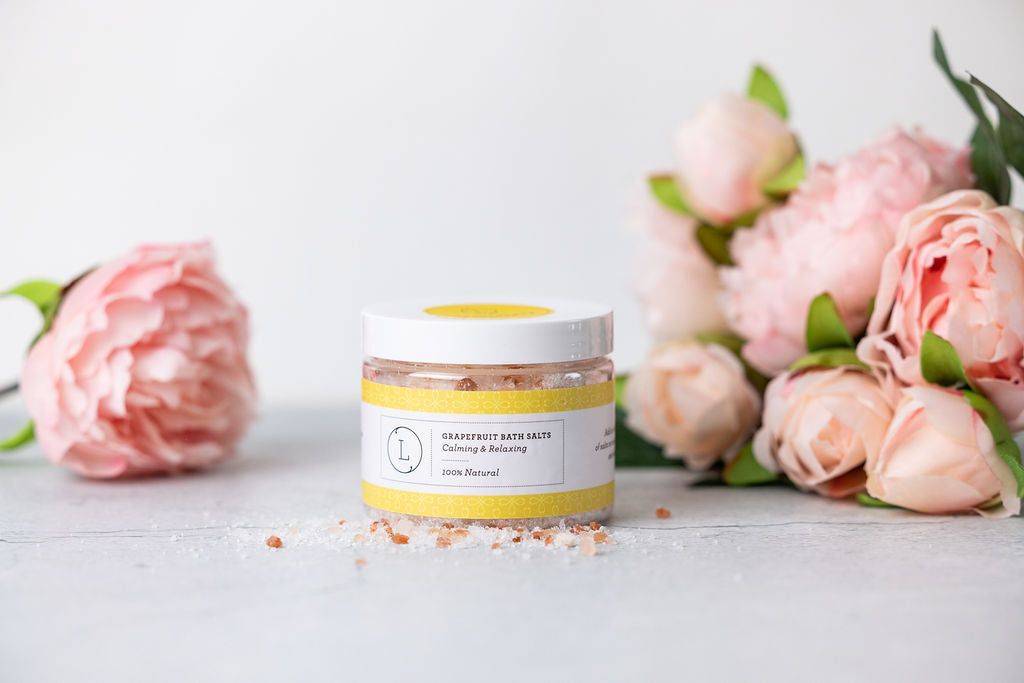 Grapefruit Natural Bath Salt Soak with Dead sea, Epsom and Himalayan salts- on Lucasgift