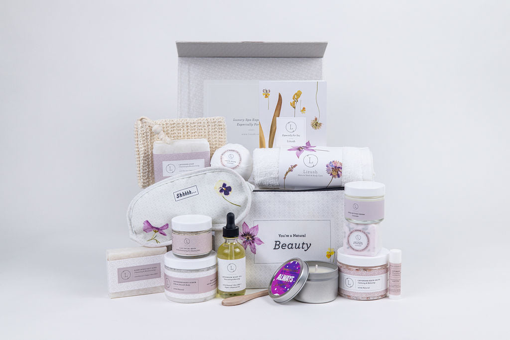 A Special Day Gift, Birthday Gift Basket, Lavender Natural Bath & Body-No- on Lucasgift