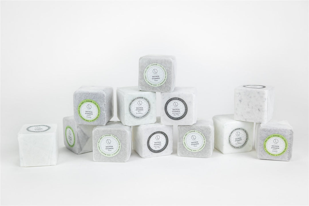 Earthy Shower Steamer Gift Box for Men and Women, Set of 12 Shower Steamers Package- on Lucasgift