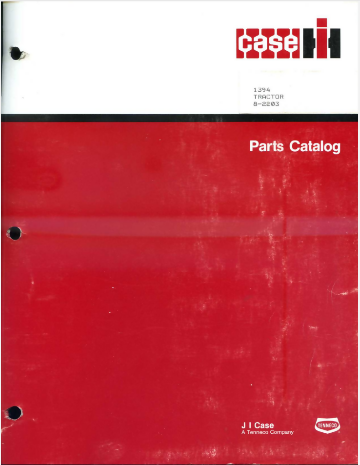 David Braun Case 1394 Tractor Parts Manual- on Lucasgift