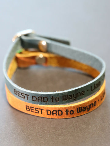 Personalized Dad Bracelet, First Father's Day Gift, Gifts For Dad From Daughter, Birthday Gifts For Dad, Dad Gift From Son, Gift From Baby- on Lucasgift