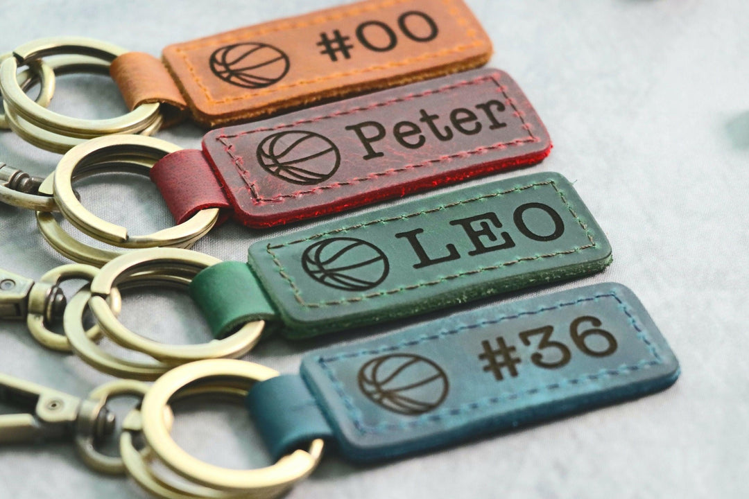 Personalized Basketball Keychain. Basketball Name Tag Keychain. Backpack Name Tag. Basketball Team Gift. Basketball Coach Gift.- on Lucasgift
