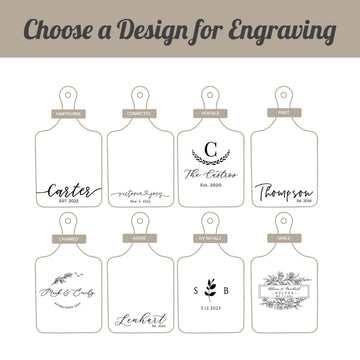 Personalized Cutting Board: Custom Wedding, Engagement, Bridal Shower, Housewarming Gift & Christmas Gift | Engraved Charcuterie Board- on Lucasgift