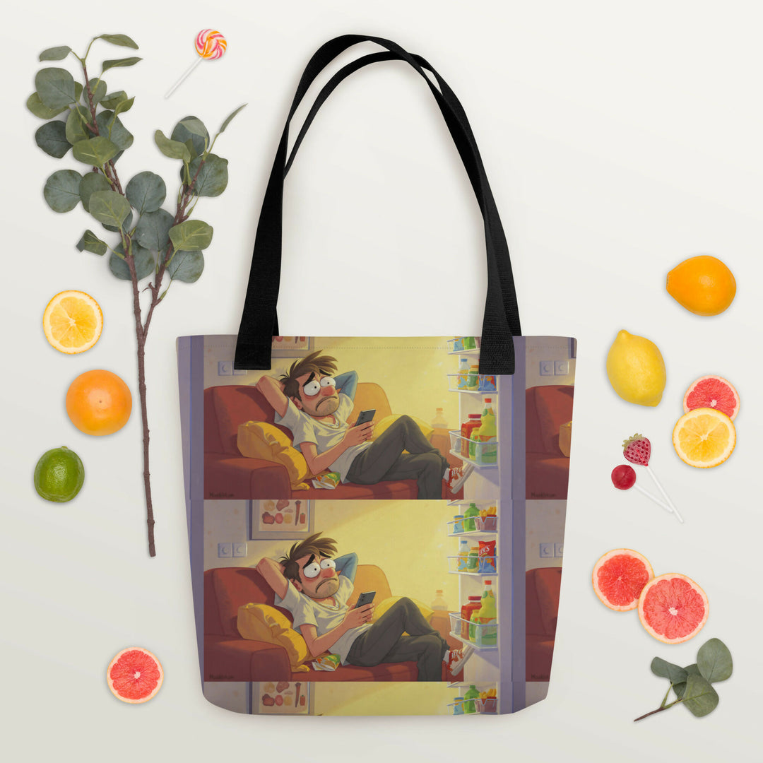 Soft Evenings, Quiet Loops – Cozy Humor Tote- on Lucasgift