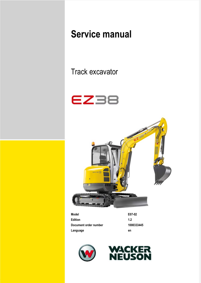 WACKER NEUSON EZ38 TRACKED EXCAVATOR SERVICE ENGINE MANUAL- on Lucasgift