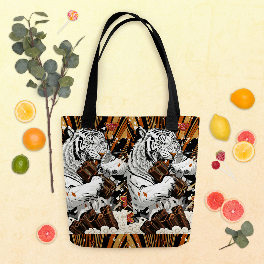 White Tiger Agung – Vibrant Tote Bag- on Lucasgift