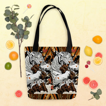 White Tiger Agung – Vibrant Tote Bag- on Lucasgift