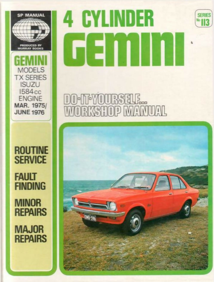 HOLDEN ISUZU GEMINI TX Auto Workshop Service Repair Manual- on Lucasgift