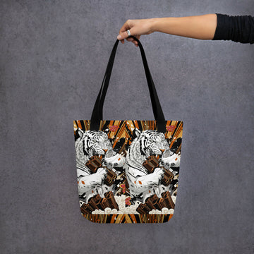 White Tiger Agung – Vibrant Tote Bag- on Lucasgift