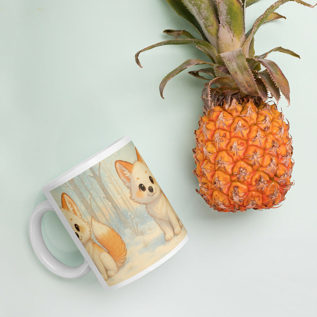 Frosty Forest Friend – Cute Fox Mug- on Lucasgift