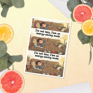 Energy-Saving Mode Moments – Cozy Humor Collection- on Lucasgift